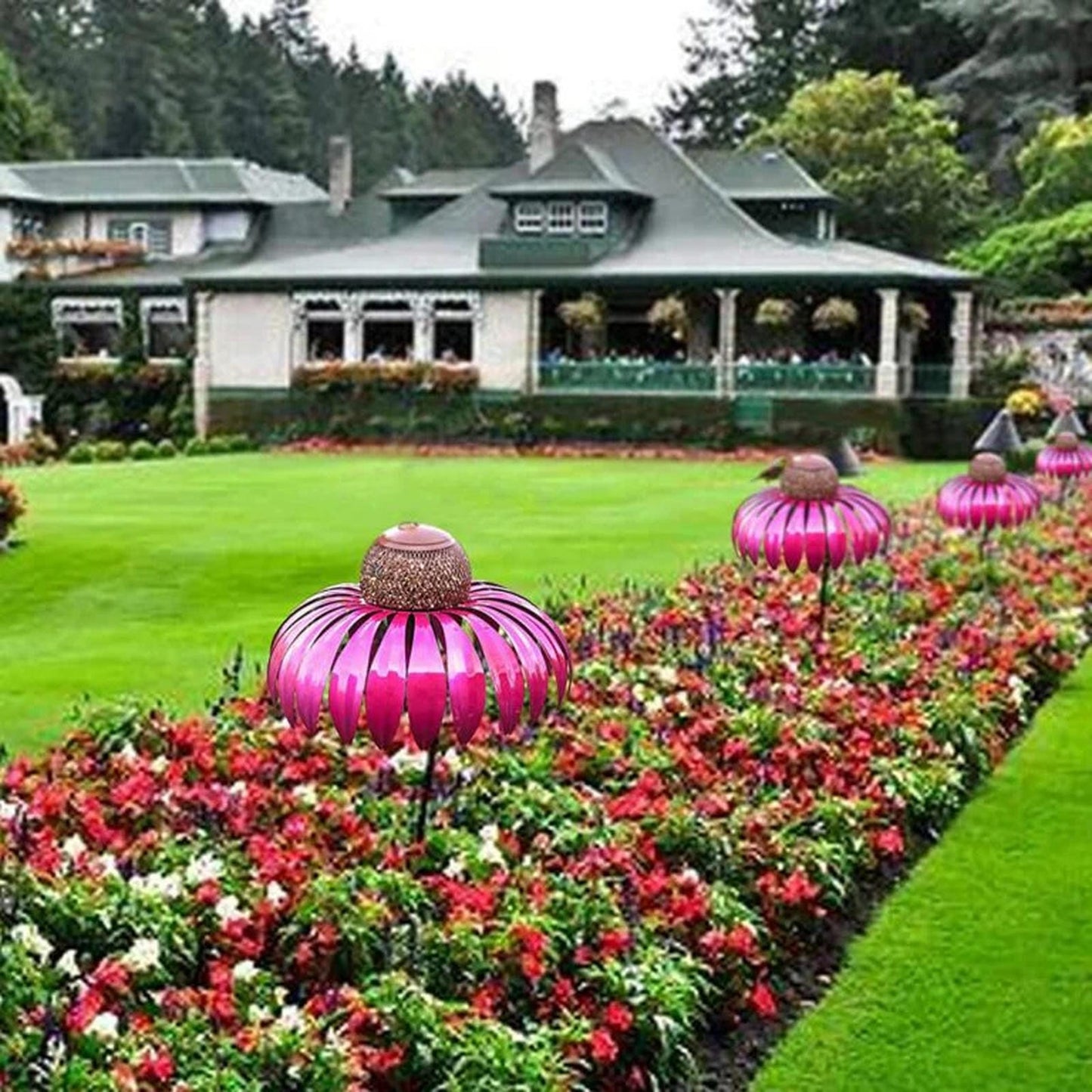 Decorative Bird Feeder Station, Floral Style