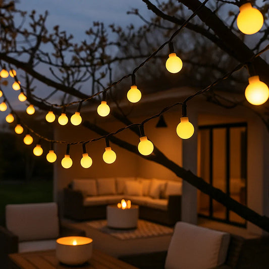 Solar-Illuminated String Lights, Outdoor-Friendly