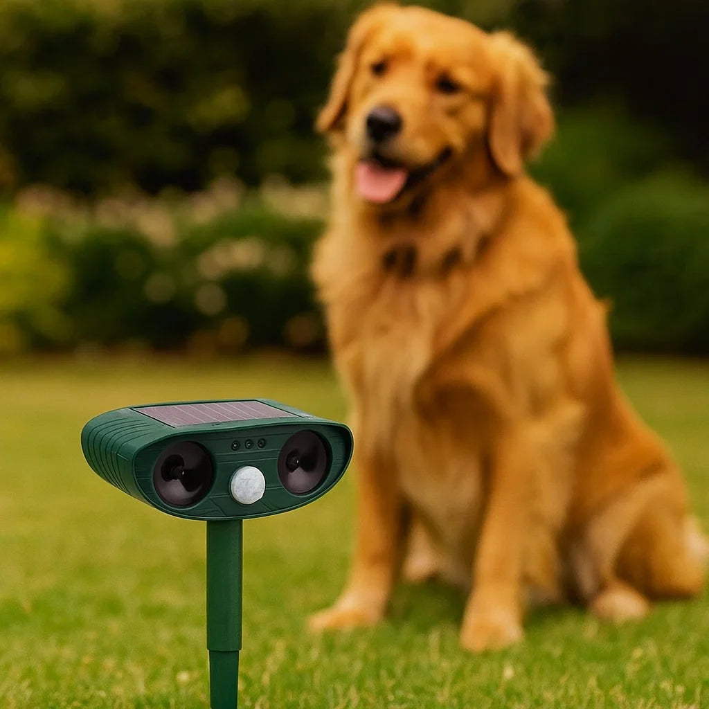 Solar-Operated Wildlife Deterrent, Ultrasonic Sound