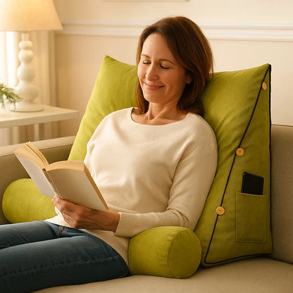 Wedge-Design Back Support Cushion, Adjustable