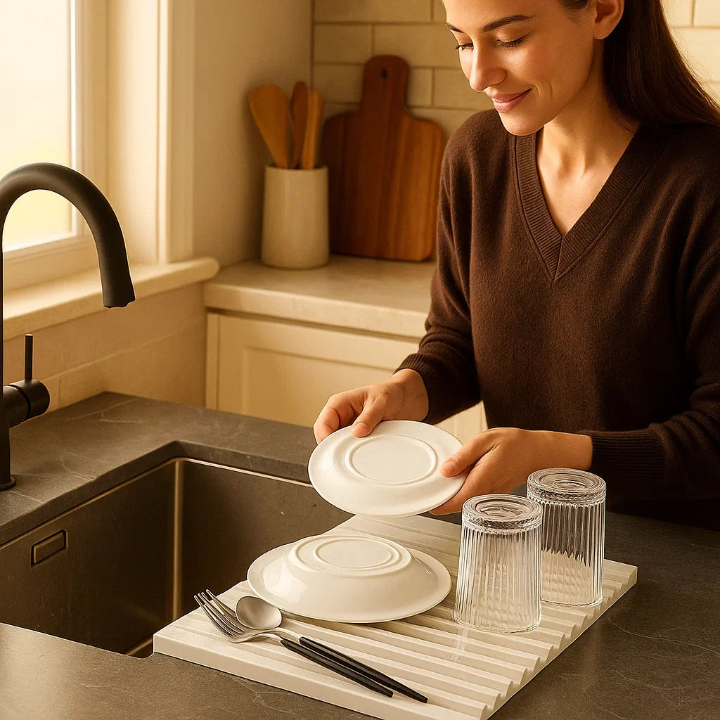 Foldable Silicone Drip Mat, Heat Resistant