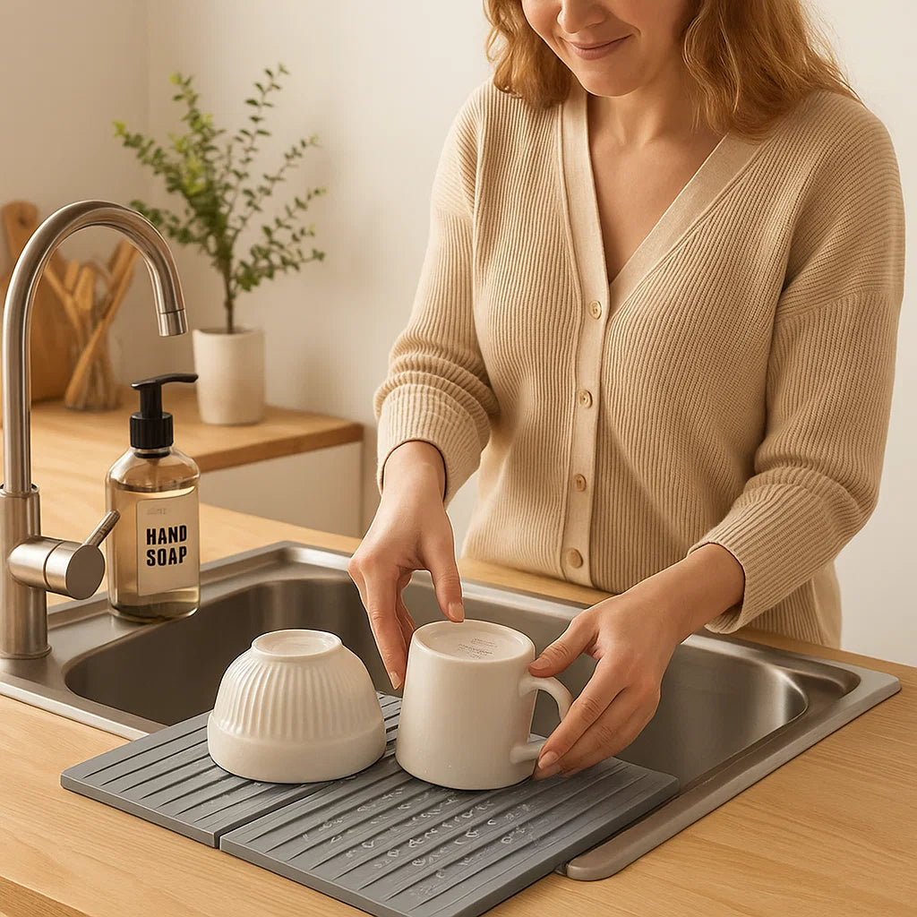 Foldable Silicone Drip Mat, Heat Resistant