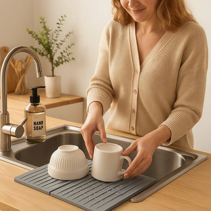 Foldable Silicone Drip Mat, Heat Resistant