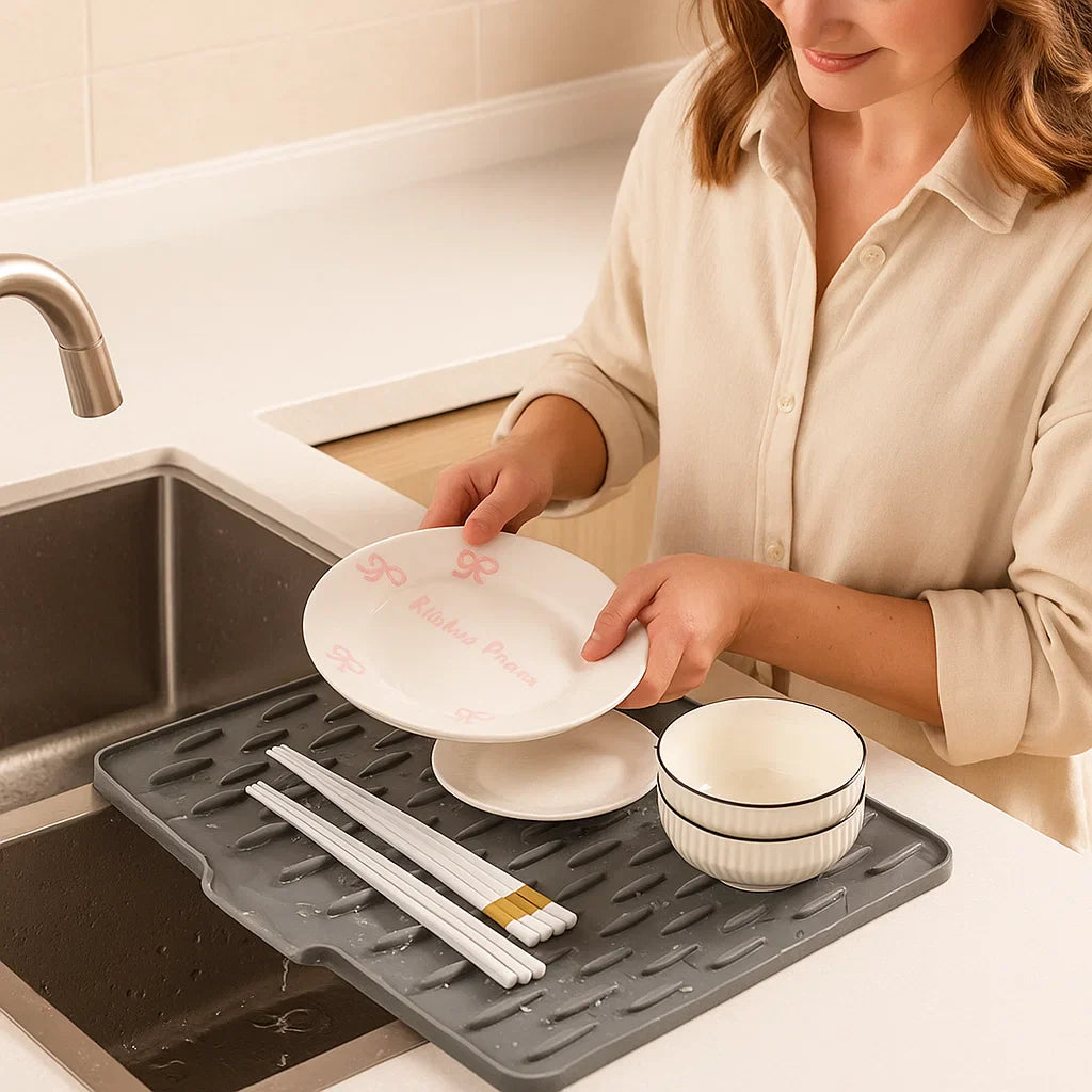 Heat-Resistant Drip Mat, Angled and Non-Slip