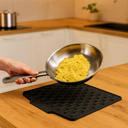 Heat-Resistant Drip Mat, Angled and Non-Slip