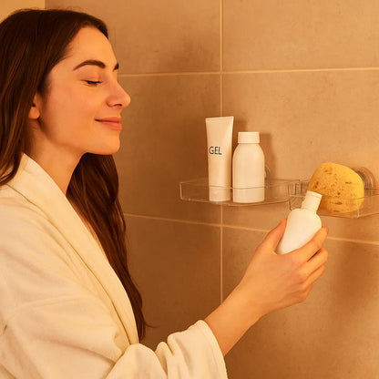 Compact Bathroom Shelf, Foldable Design