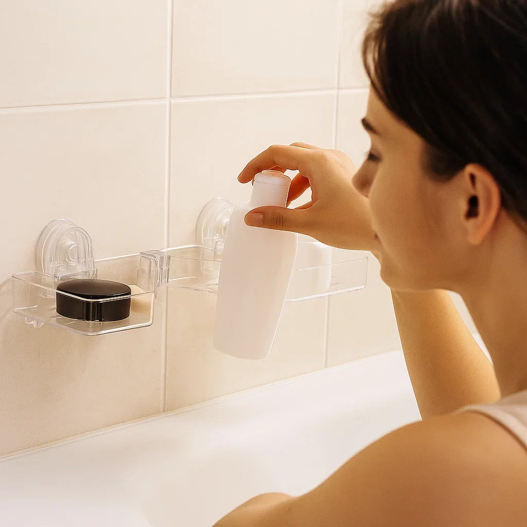 Compact Bathroom Shelf, Foldable Design