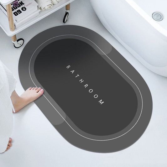 Absorbent Bathroom Mat, Quick-Drying