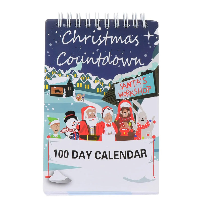 Foldable Christmas Countdown Calendar 100-Day Holiday Display