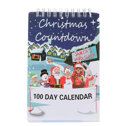 Foldable Christmas Countdown Calendar 100-Day Holiday Display