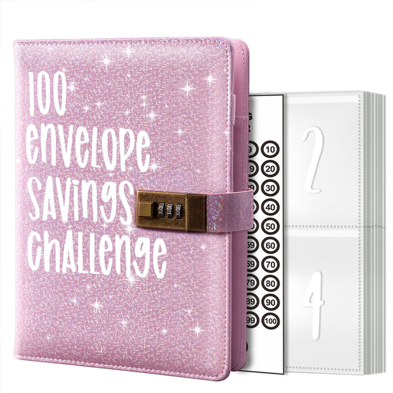 Savings Challenge Ledger With Password Lock  100-Day Budget Tracker