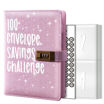 Savings Challenge Ledger With Password Lock  100-Day Budget Tracker