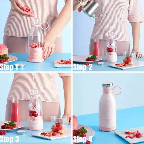 Portable Smoothie Blender, Compact Design with Fruit Storage and Drinking Lid