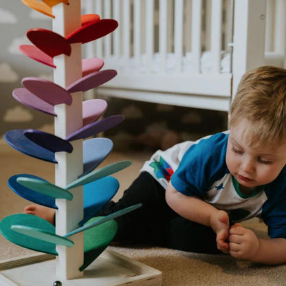 Interactive Marble Tower For Children Wooden Educational