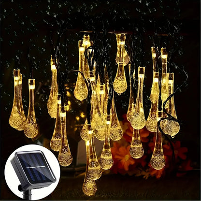 Solar Decorative String Lights, Vibrant Floral Design