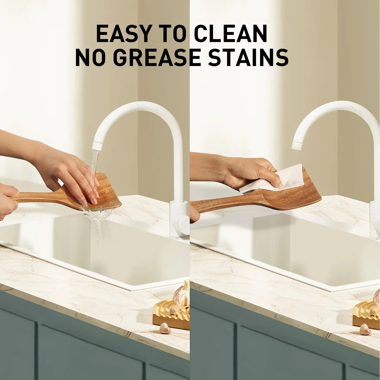 Natural Teak Wood Kitchen Set, Durable Design