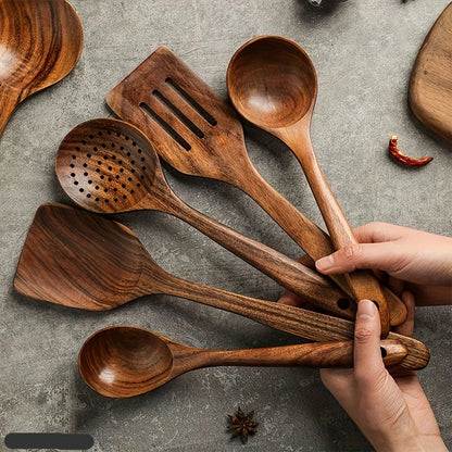 Natural Teak Wood Kitchen Set, Durable Design