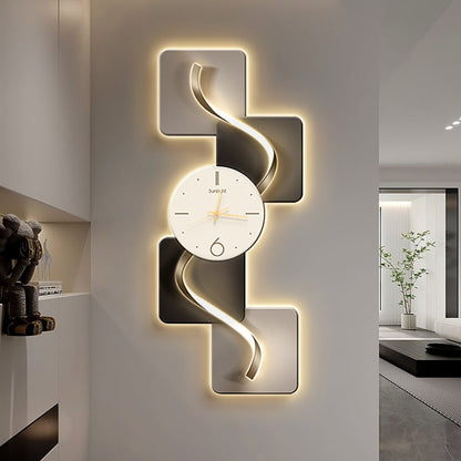 Large Geometric Wall Clock  Silent Movement Design