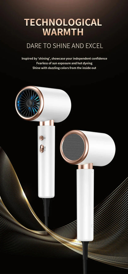 High-Power Hair Dryer, Dual Temperature Settings