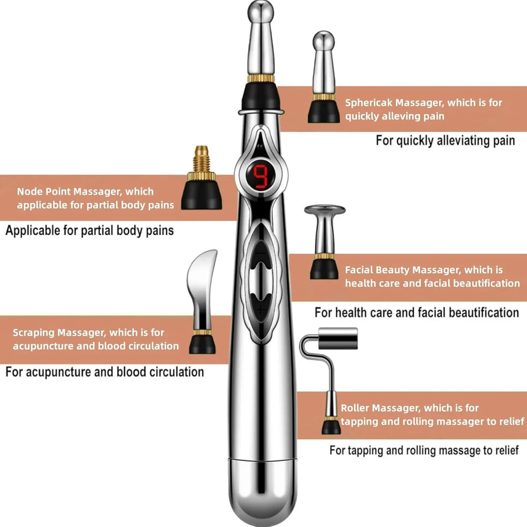 Electronic acupuncture device, meridian massage tool