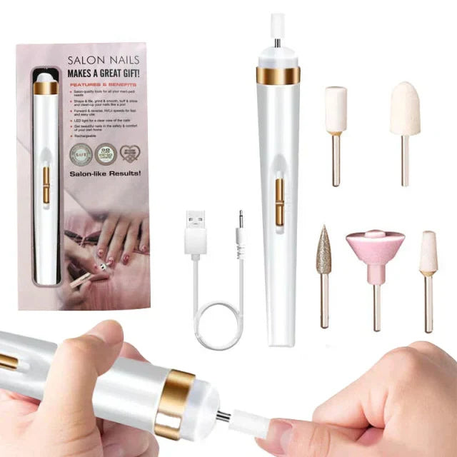Versatile Nail Care Device, Portable Manicure Tool with LED Light