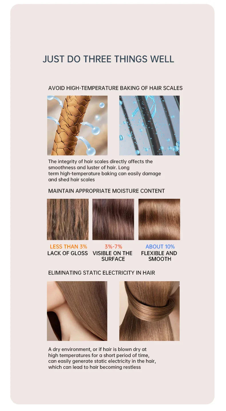 High-Power Hair Dryer, Dual Temperature Settings