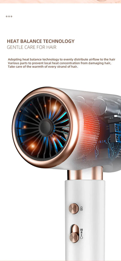 High-Power Hair Dryer, Dual Temperature Settings