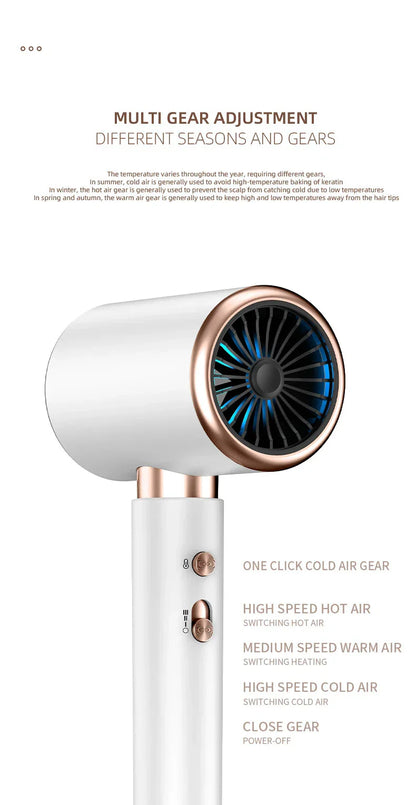 High-Power Hair Dryer, Dual Temperature Settings