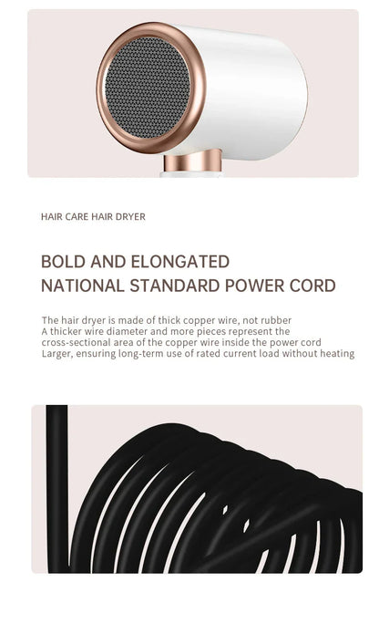 High-Power Hair Dryer, Dual Temperature Settings