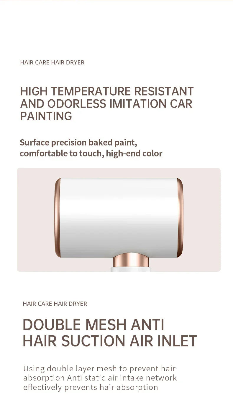 High-Power Hair Dryer, Dual Temperature Settings