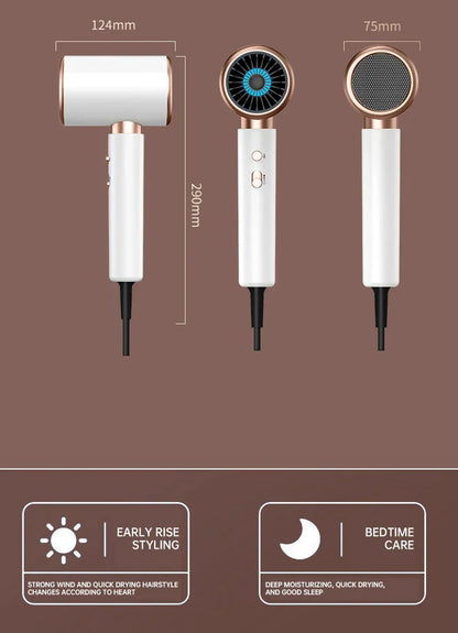 High-Power Hair Dryer, Dual Temperature Settings