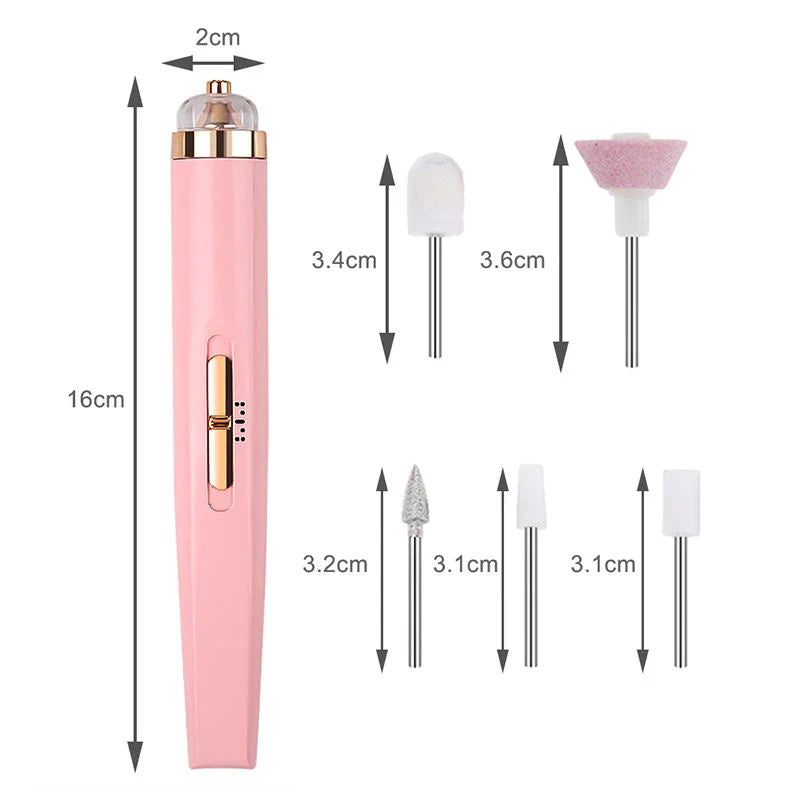 Versatile Nail Care Device, Portable Manicure Tool with LED Light