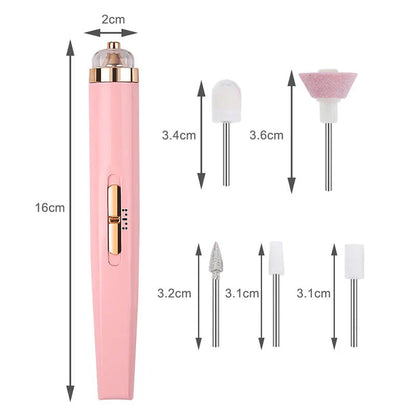 Versatile Nail Care Device, Portable Manicure Tool with LED Light