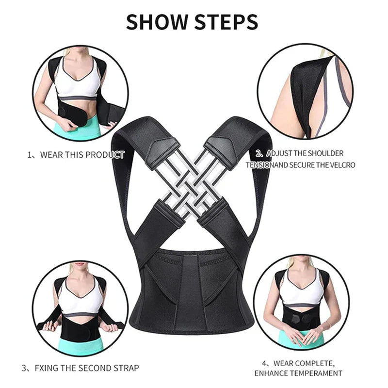 Adjustable Back Support Brace, Versatile Fit for Women and Children