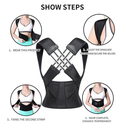 Adjustable Back Support Brace, Versatile Fit for Women and Children