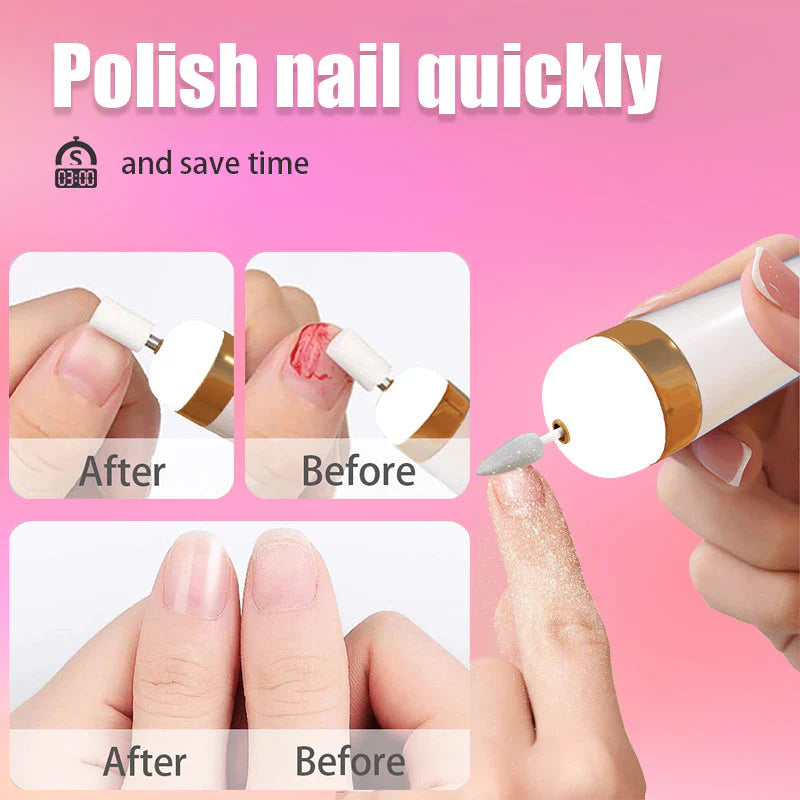 Versatile Nail Care Device, Portable Manicure Tool with LED Light