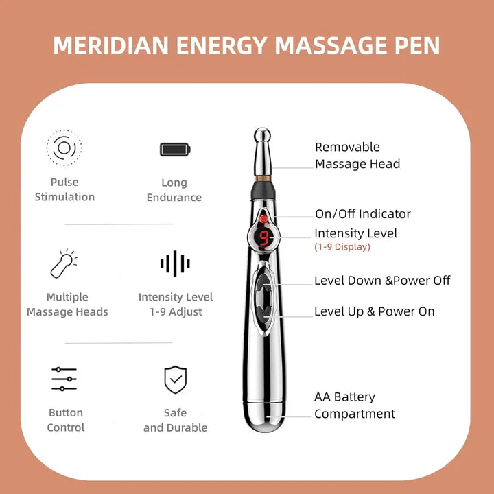 Electronic acupuncture device, meridian massage tool