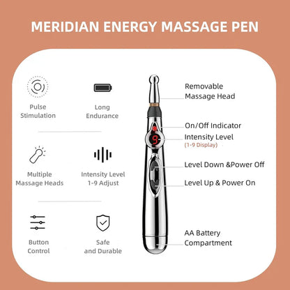 Electronic acupuncture device, meridian massage tool
