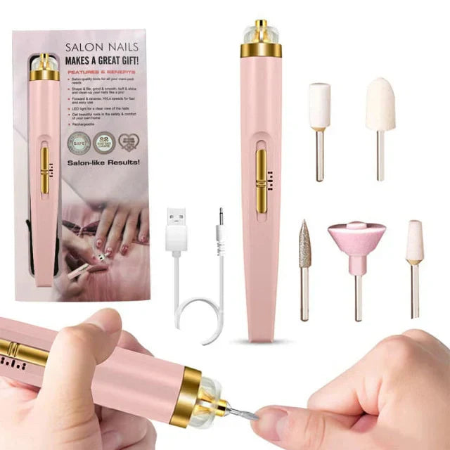 Versatile Nail Care Device, Portable Manicure Tool with LED Light