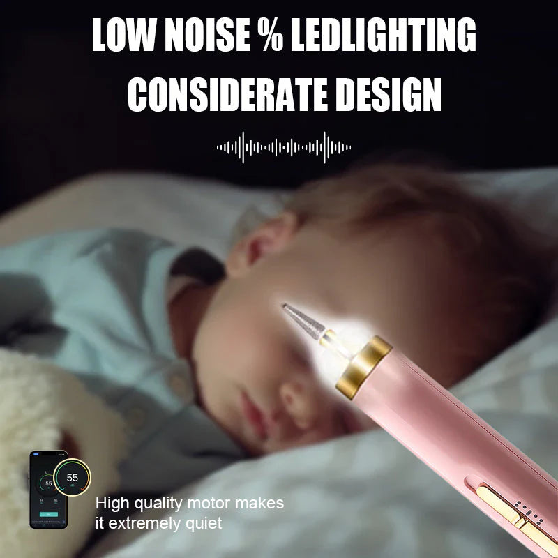 Versatile Nail Care Device, Portable Manicure Tool with LED Light