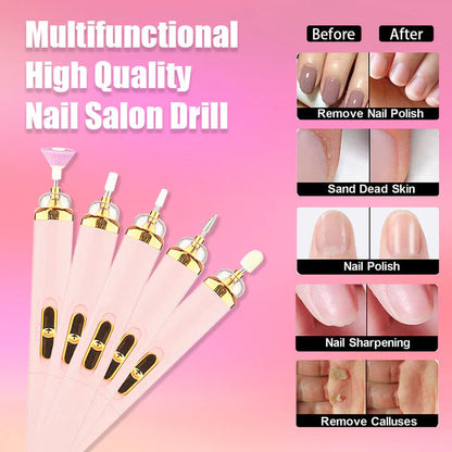 Versatile Nail Care Device, Portable Manicure Tool with LED Light