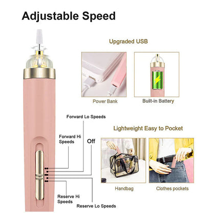 Versatile Nail Care Device, Portable Manicure Tool with LED Light