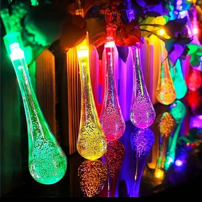 Solar Decorative String Lights, Vibrant Floral Design