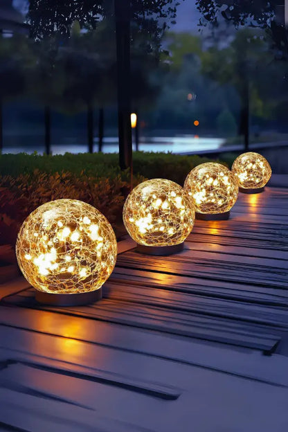 Solar Glass Cracked Light Ixie Orb  Enchanting Glow