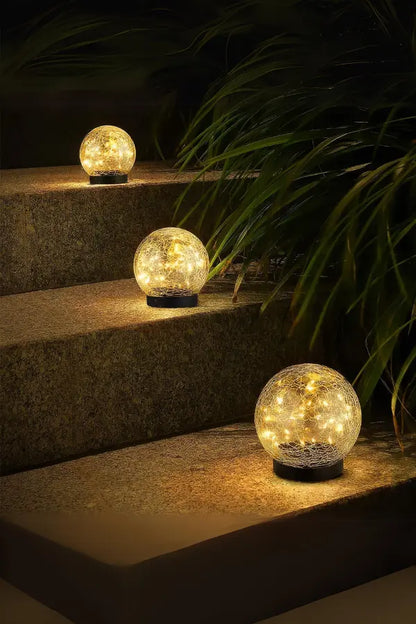 Solar Glass Cracked Light Ixie Orb  Enchanting Glow