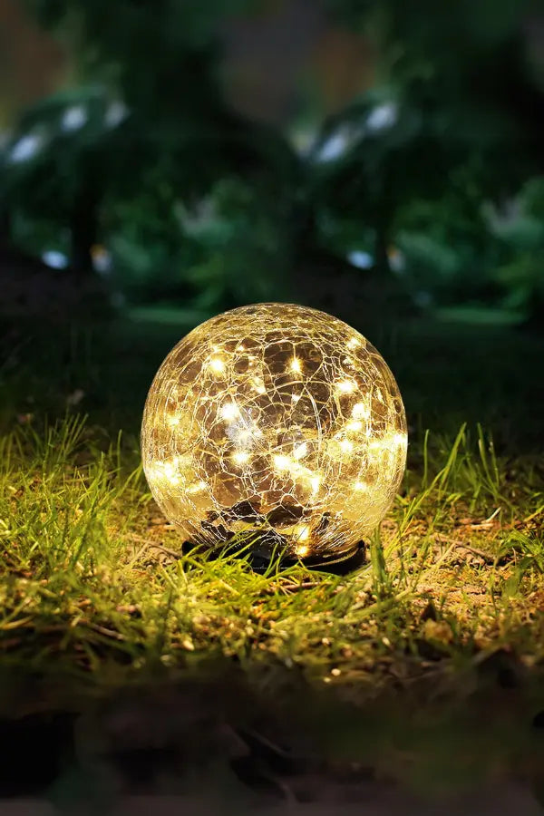 Solar Glass Cracked Light Ixie Orb  Enchanting Glow