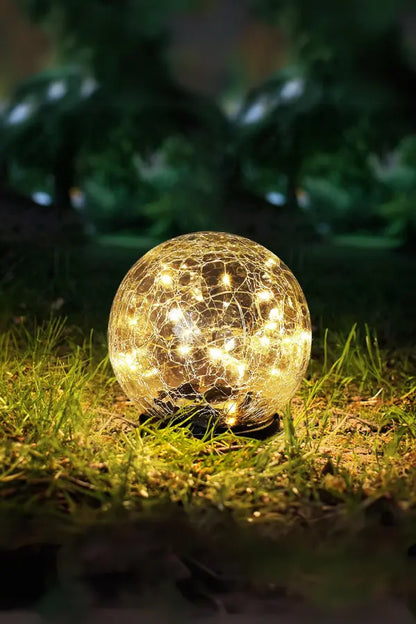 Solar Glass Cracked Light Ixie Orb  Enchanting Glow