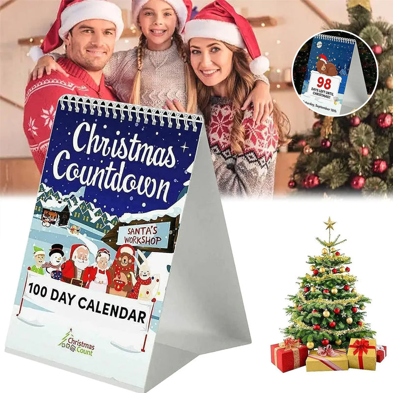 Foldable Christmas Countdown Calendar 100-Day Holiday Display