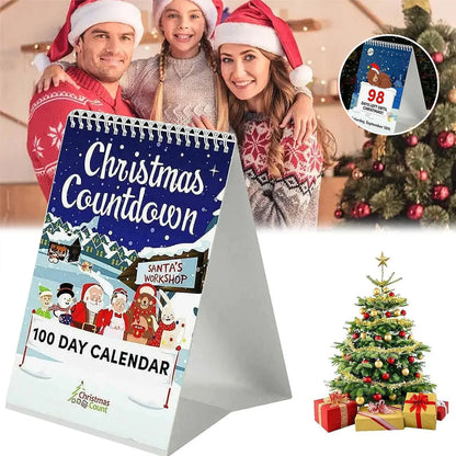 Foldable Christmas Countdown Calendar 100-Day Holiday Display