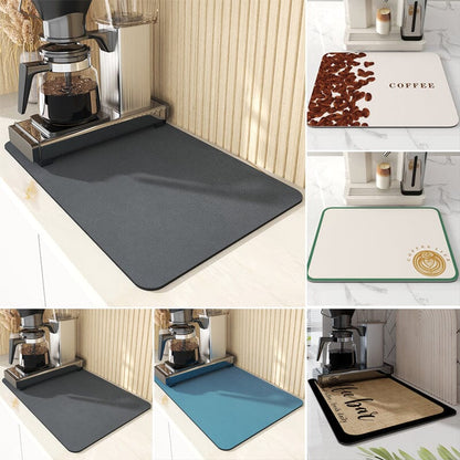 Kitchen Water Absorbing Draining Mat Non-Slip PVC Pad
